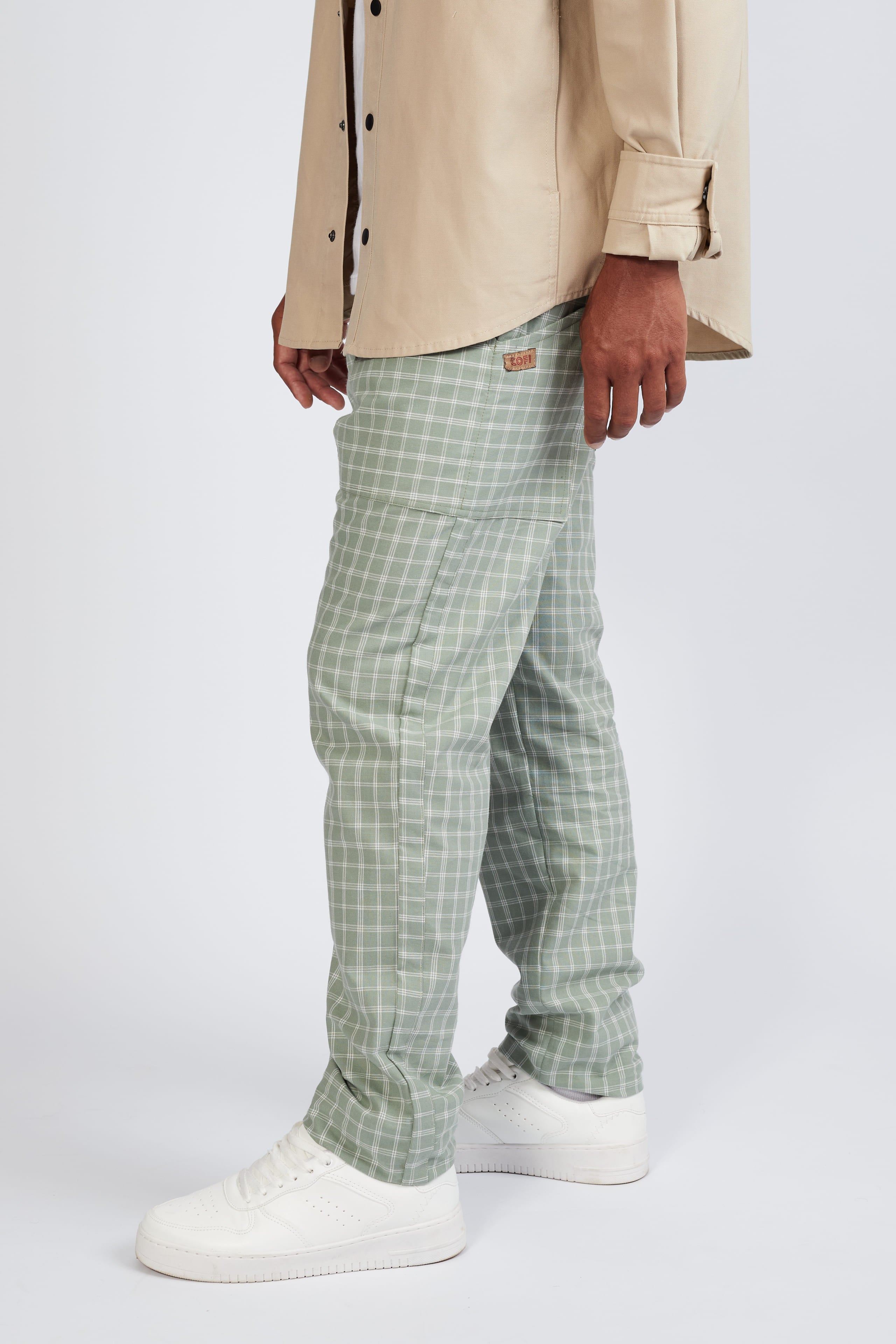 Calça Menta Xadrez