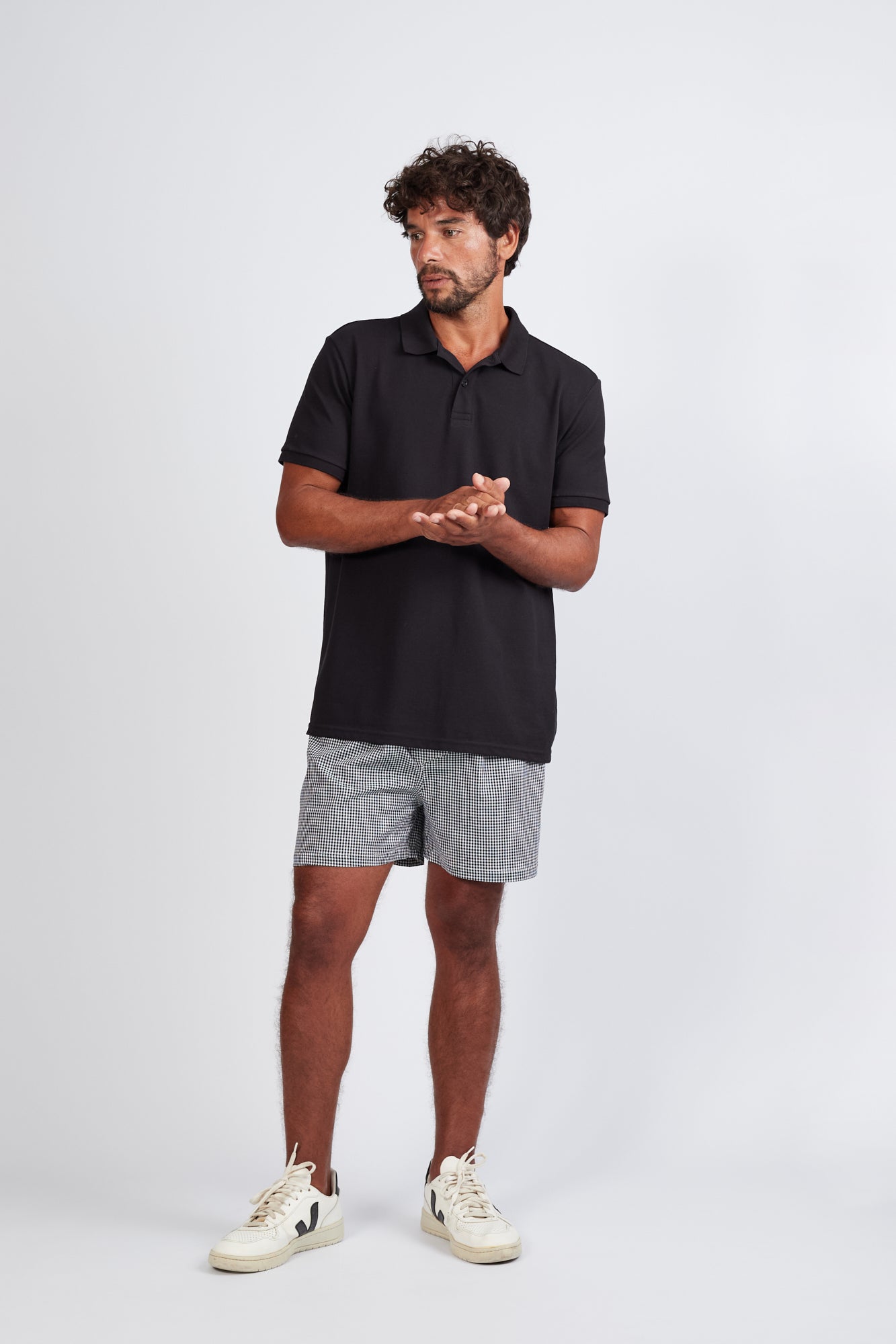 Samba Canção Vichy Preta