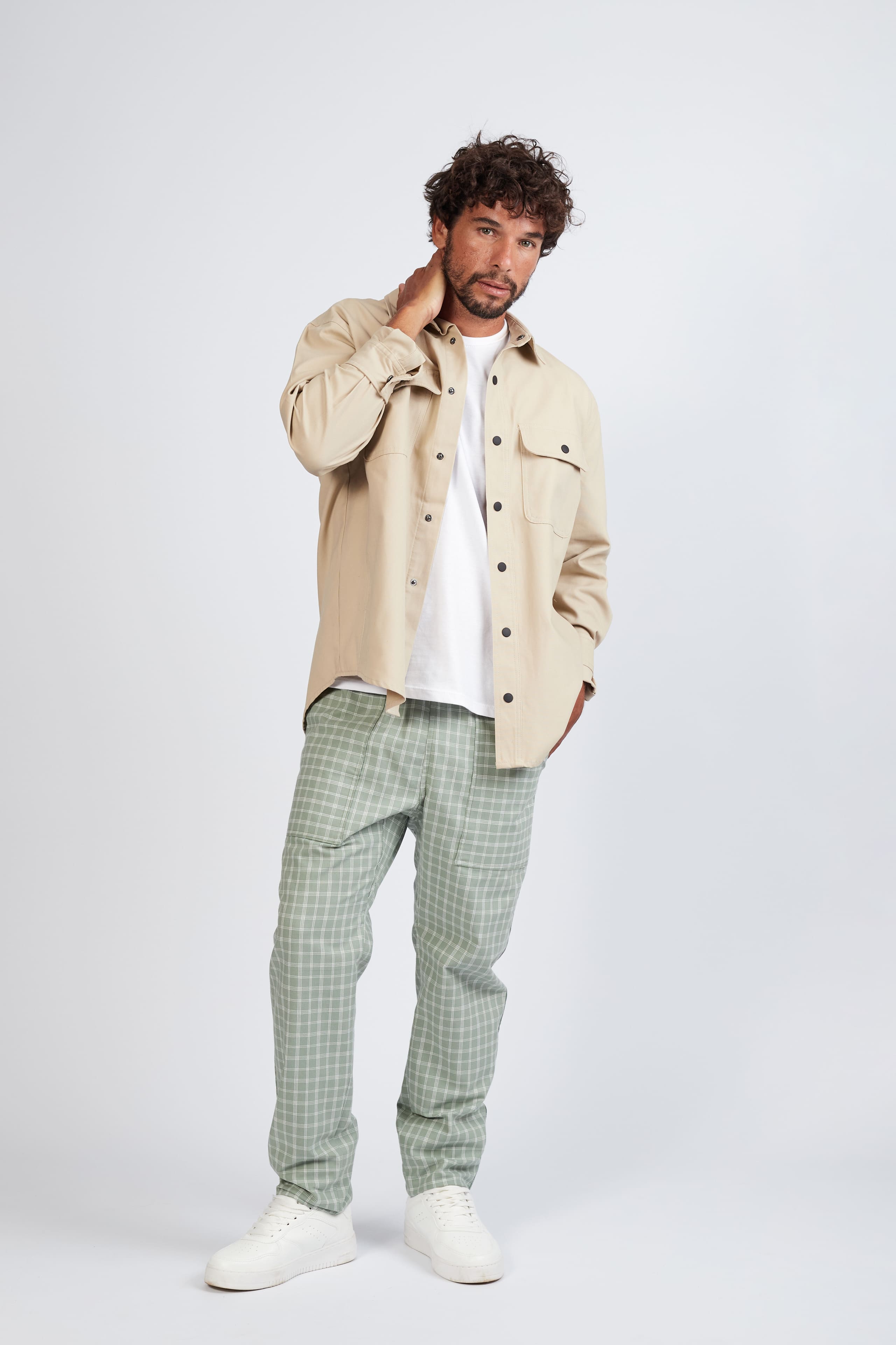 Calça Menta Xadrez