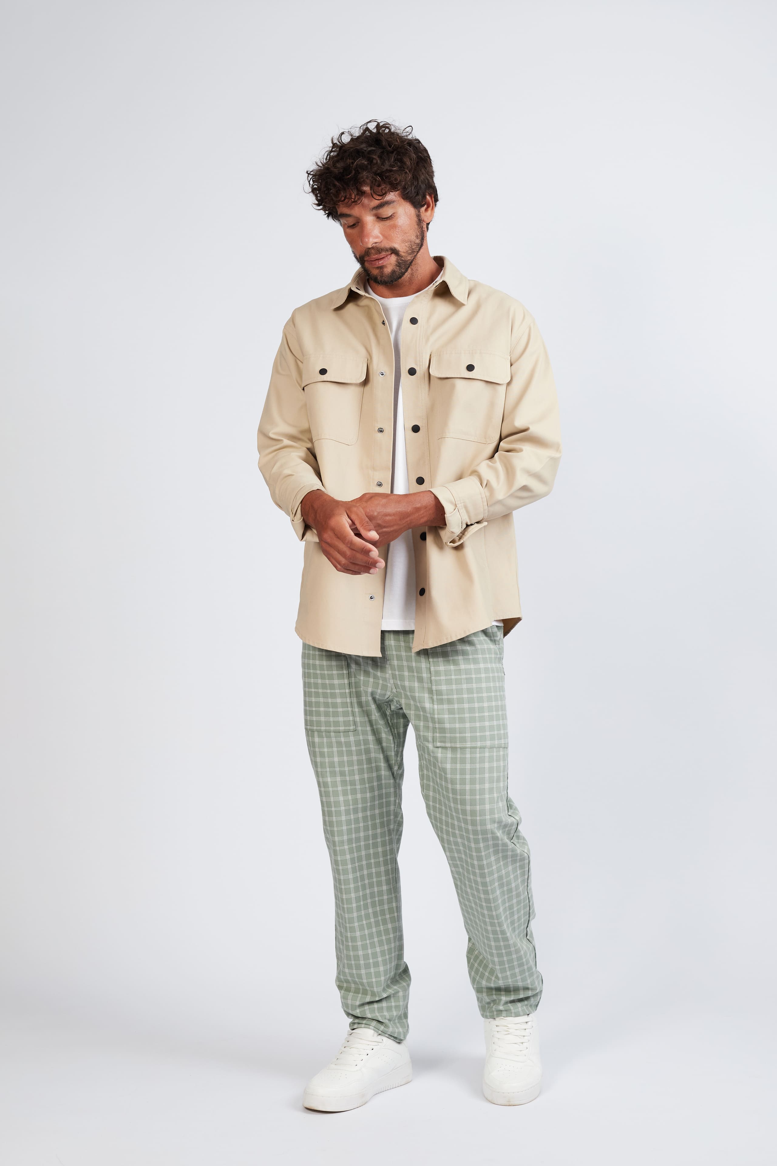 Calça Menta Xadrez