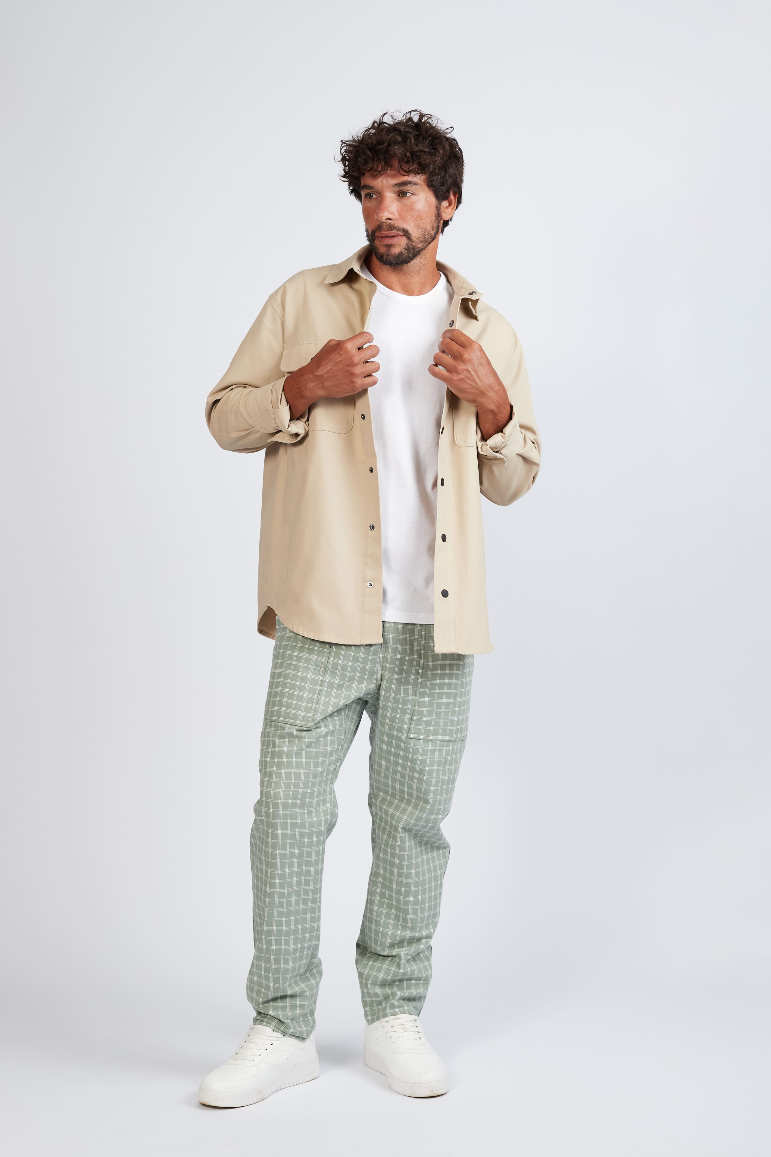 Calça Menta Xadrez